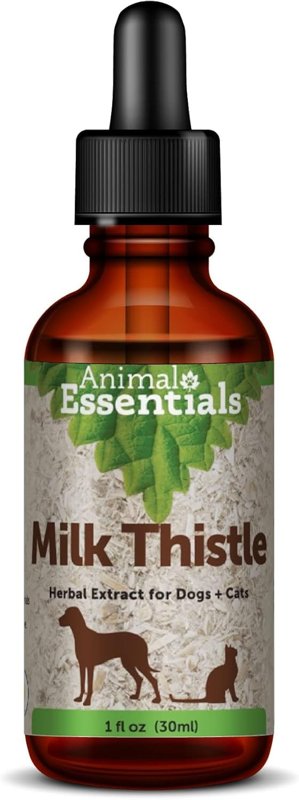 Animal Essentials Milk Thistle for Dogs & Cats - Liver Health Support, Herbal Extract, Liver Care Supplement, Organic Liquid Drops - 1 FL Oz