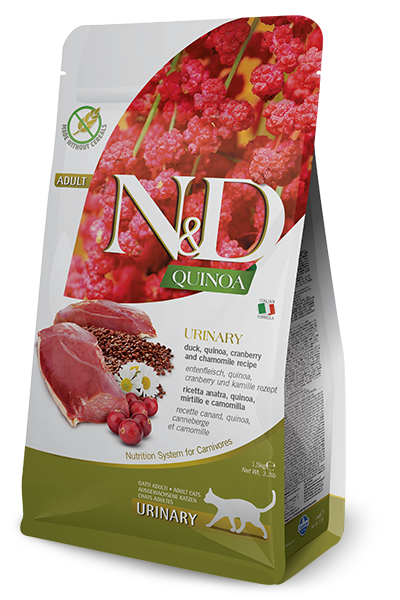 Farmina N&D Quinoa Urinary Duck Functional Dry Cat Food, 11 lb