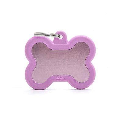 MyFamily Hushtag Pink Bone ID Tag
