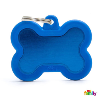MyFamily Hushtag Blue Bone ID Tag