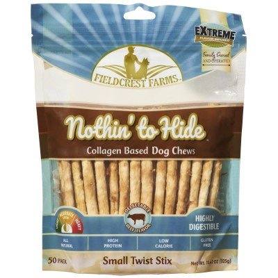 Fieldcrest Farms SPOT Ethical Products Nothin' to Hide Twist Stix, Beef Flavor (50 Pack)