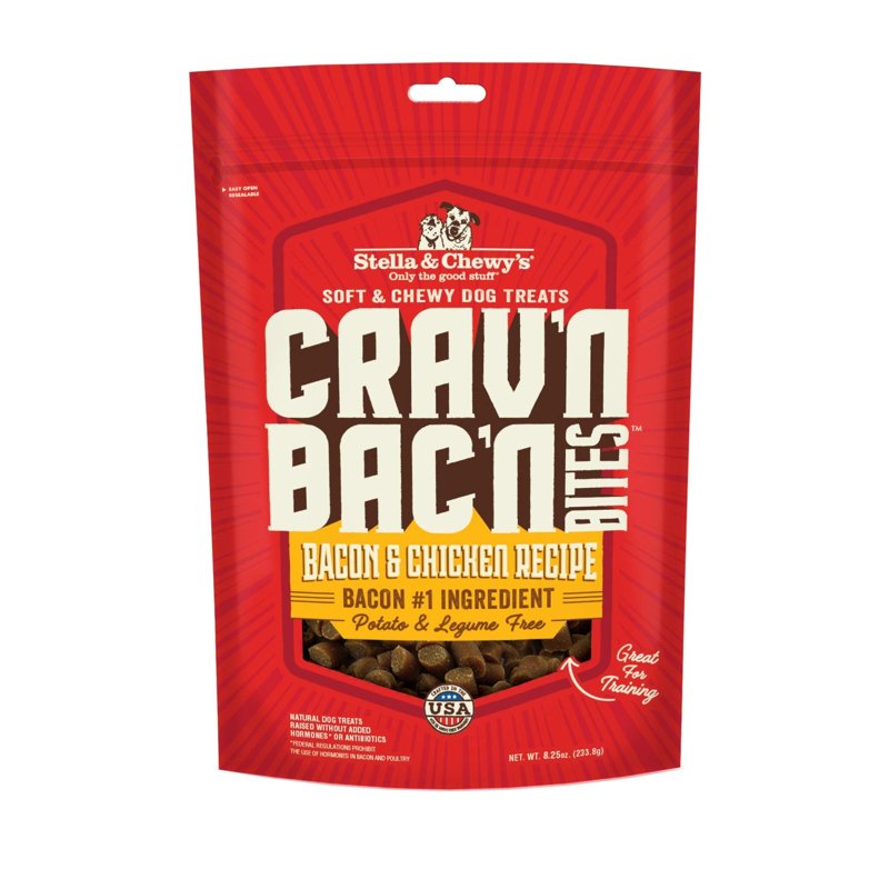 Stella & Chewy's Crav'n Bac'n Dog Treats Bacon & Chicken Recipe, 8.25 oz. Bag