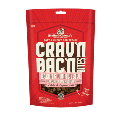 Stella & Chewy's Crav'n Bac'n Dog Treats Bacon & Pork Recipe, 8.25 oz. Bag