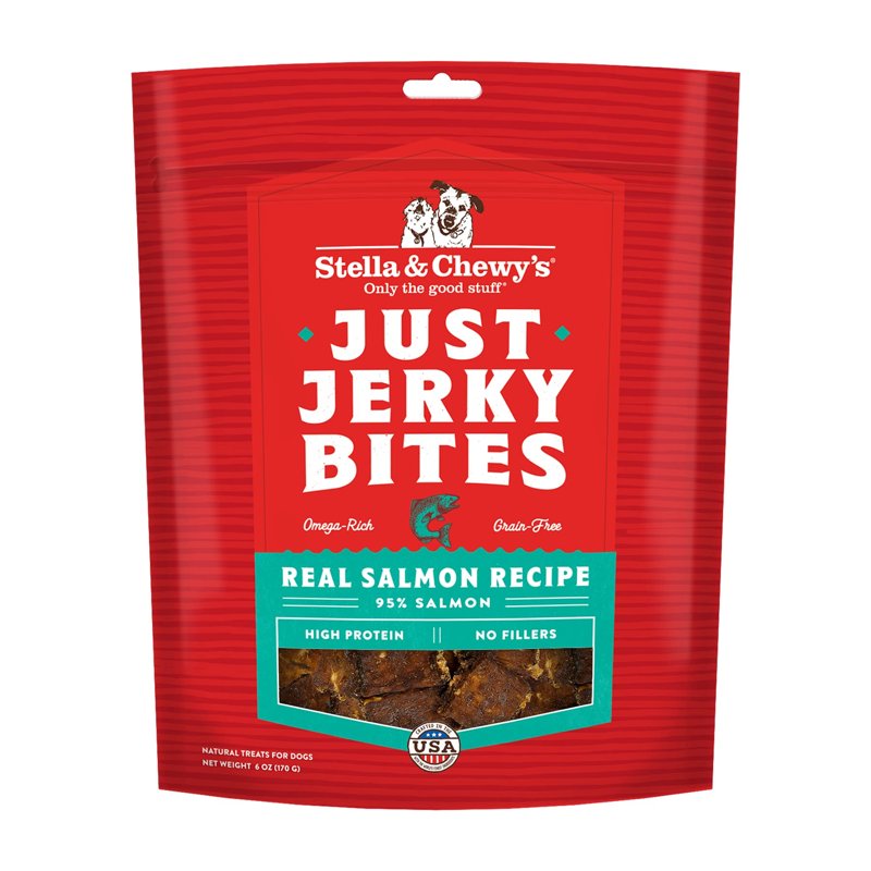 Stella & Chewy's Just Jerky Bites Real Salmon Recipe Dog Treats, 6 oz. Bag