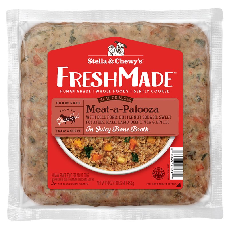 Stella & Chewy's, FreshMade Meat-a-Palooza Gently Cooked Frozen Dog Food, 16 Ounce