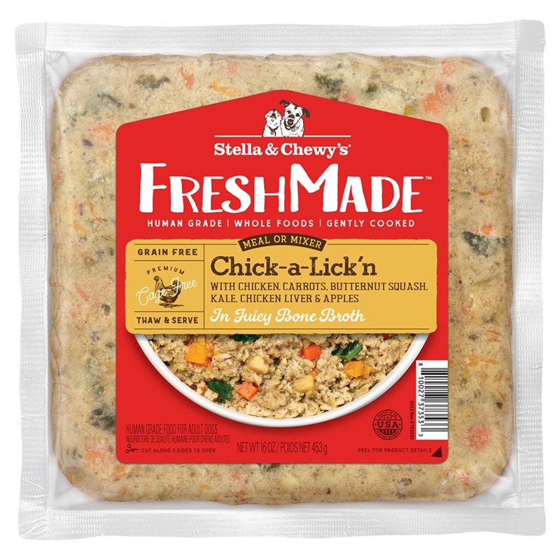 Stella & Chewy's, FreshMade Chick-a-Lick'n Gently Cooked Frozen Dog Food, 16 Ounce