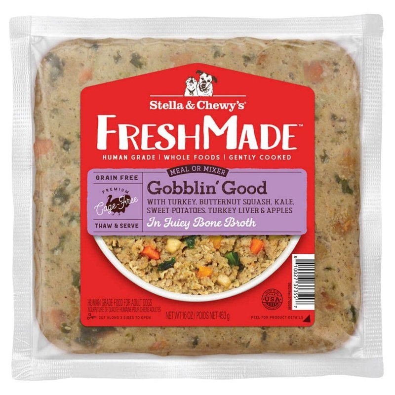 Stella & Chewy's, FreshMade Gobblin' Good Gently Cooked Frozen Dog Food, 16 Ounce