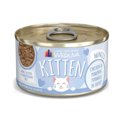 Weruva Kitten Minced Chicken & Pumpkin Formula in Gravy for Kittens Wet Cat Food, 3 oz