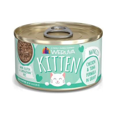 Weruva Kitten Minced Chicken & Tuna Formula in Gravy for Kittens Wet Cat Food, 3 oz