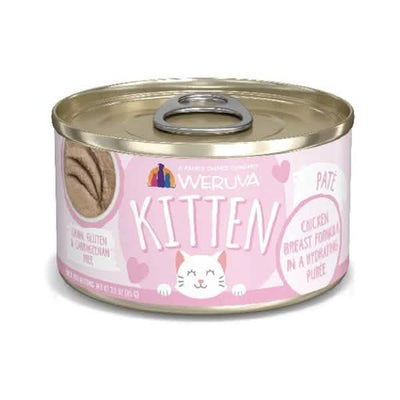 Weruva Kitten Paté Chicken Breast Formula in Hydrating Purée for Kittens Wet Cat Food, 3 oz