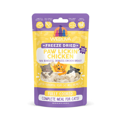 Weruva Cat Freeze Dried Paw Lickin' Chicken Dry Cat Food, 1 oz Bag
