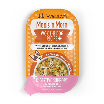 Weruva Meals 'n More Wok The Dog Plus Digestive Support Wet Dog Food, 3.5 oz Cup