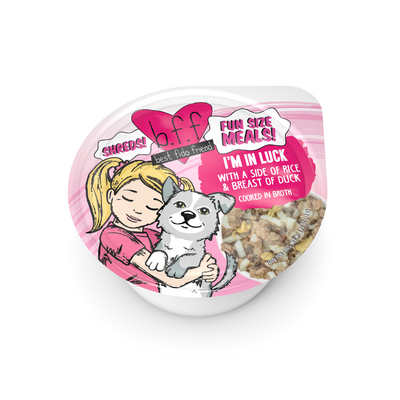 Weruva BFF Fun Size Meals I'm In Luck With Duck & Rice Wet Dog Food, 2.75 oz Cup