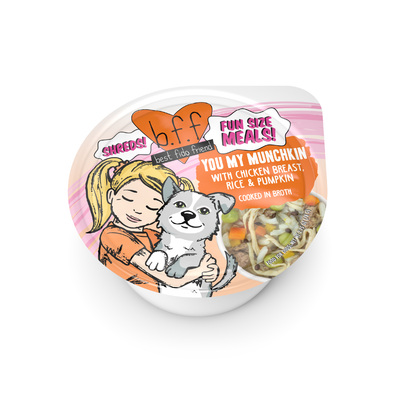 Weruva BFF Fun Size Meals You My Munchkin Chicken & Rice Wet Dog Food, 2.75 oz Cup