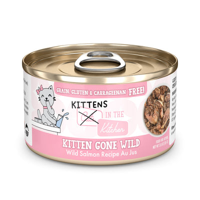 Weruva Cats in the Kitchen Kitten Gone Wild Salmon Wet Cat Food, 3 oz Can