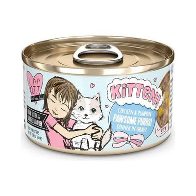 Weruva BFF Kitten Chicken & Pumpkin Pawsome Purrs in Gravy Wet Cat Food, 2.8 oz Can
