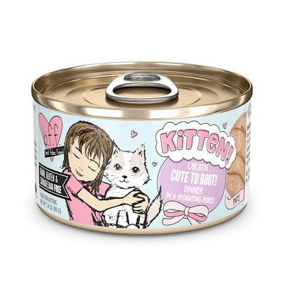 Weruva BFF Kitten Chicken Paté Cute To Boot Wet Cat Food, 2.8 oz Can