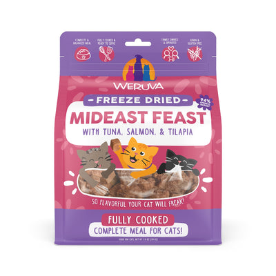 Weruva Cat Freeze Dried Mideast Feast Tuna, Salmon & Tilapia Dry Cat Food
