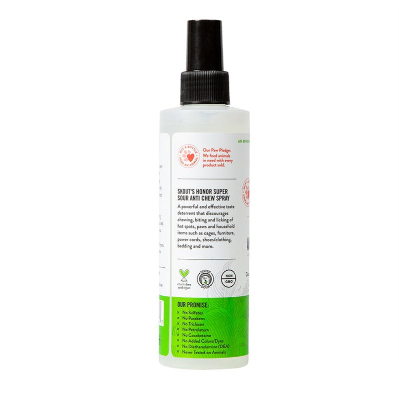 SKOUT'S HONOR Super Sour! Anti Chew Spray - Natural Bitter Formula to Deter Chewing, Licking, and Biting - Safe for Indoor and Outdoor Use, 8 oz