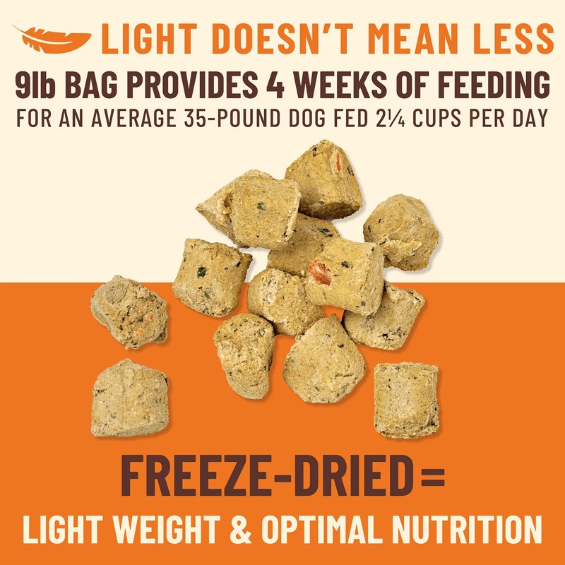 Primal Kibble in The Raw Freeze Dried Dog Food Beef, Complete Diet Scoop & Serve Healthy Raw Dog Food, Crafted in The USA (9 lbs)