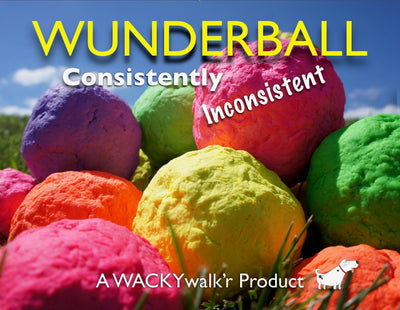 WACKYwalk'r WUNDERball Fetch Dog Toy, Small, Color Varies