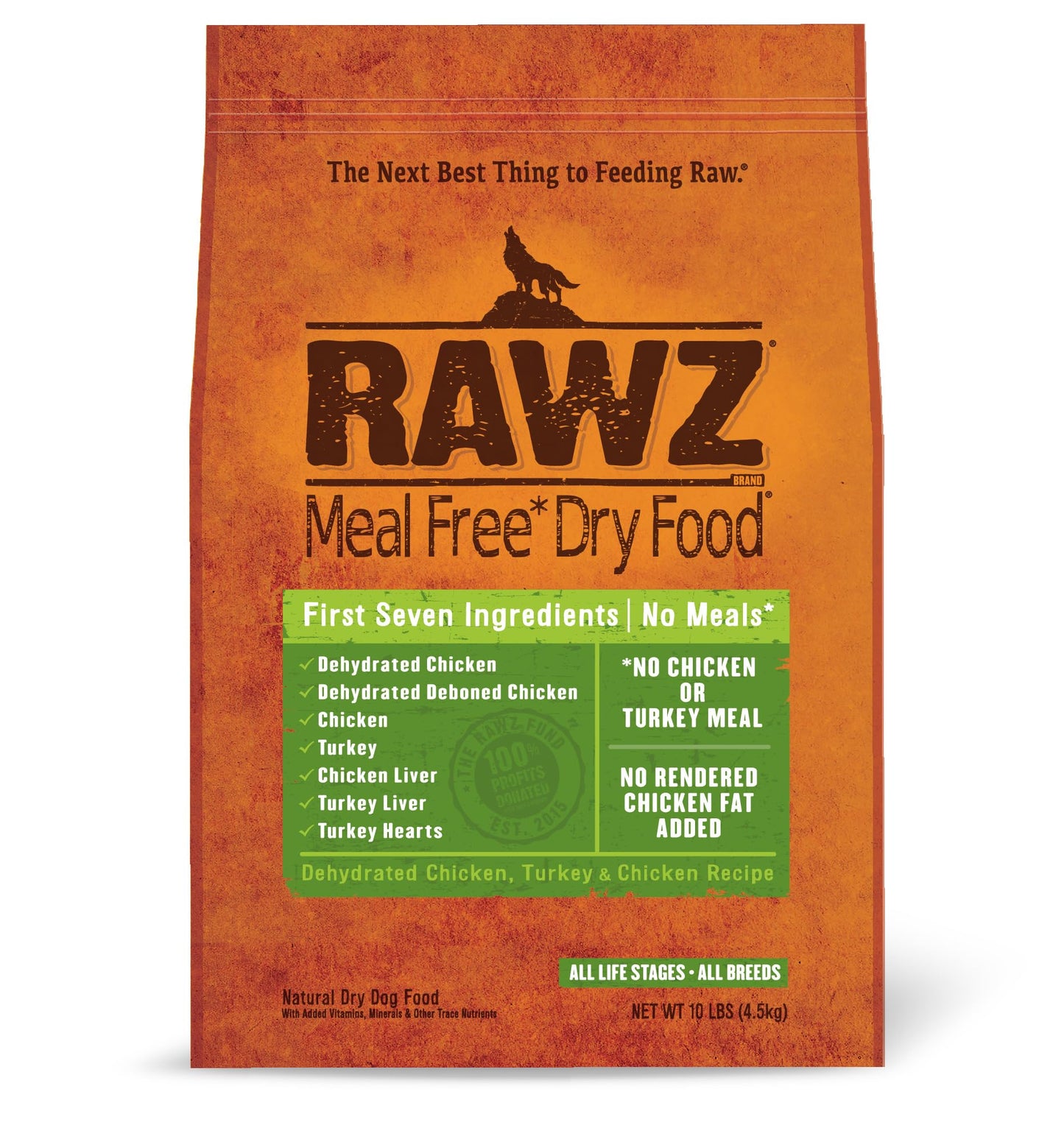 Rawz Meal Free Dry Dog Food (10 lb, Chicken & Turkey)