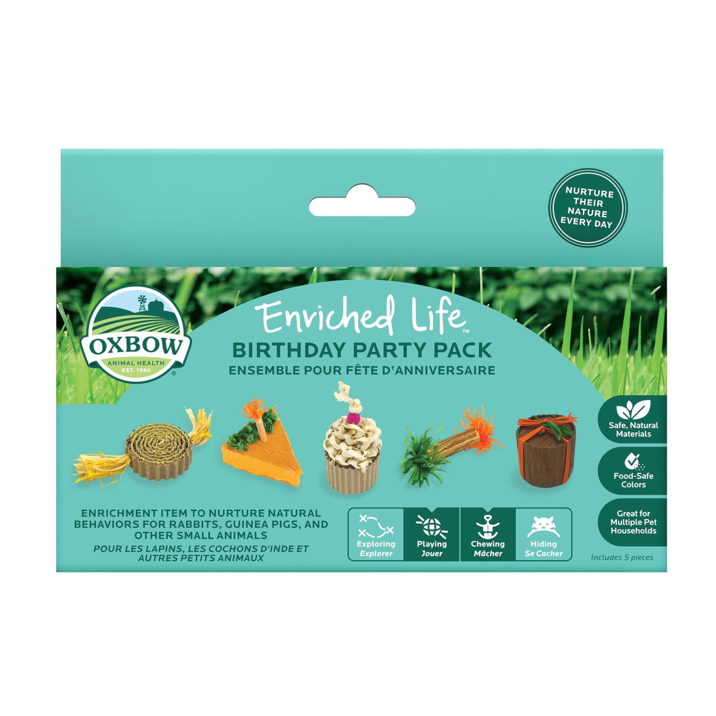 Oxbow Enriched Life Birthday Party Pack - Small Pet Toy - Great for Guinea Pigs, Rabbits, and Other Small Animals