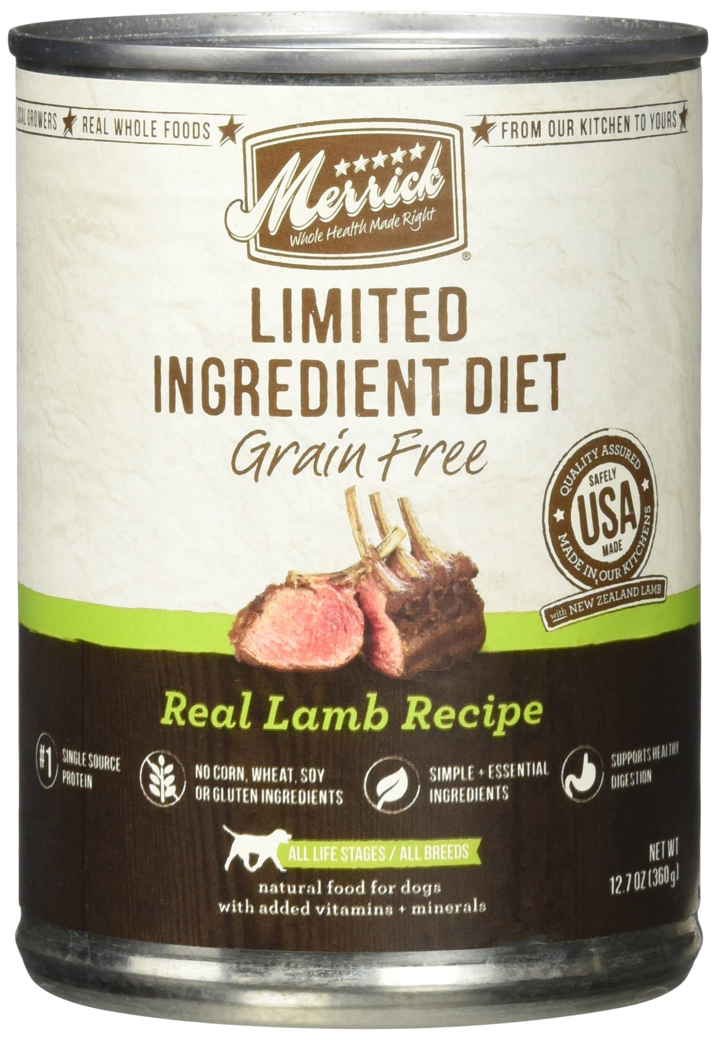 Merrick Limited Ingredient Diet - Real Lamb Recipe - 12.7 Oz - 12 Ct