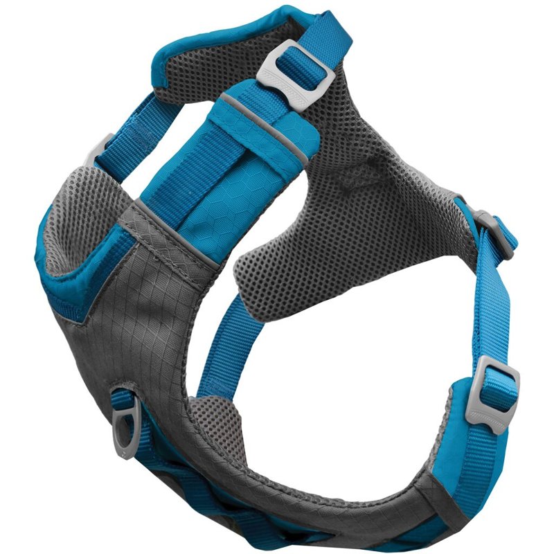 Kurgo Journey Air Dog Harness, Vest Harnesses for Dogs, Pet Hiking Harness for Running & Walking, Reflective, Padded, Includes Control Handle, No Pull Front Clip (Blue, Medium)