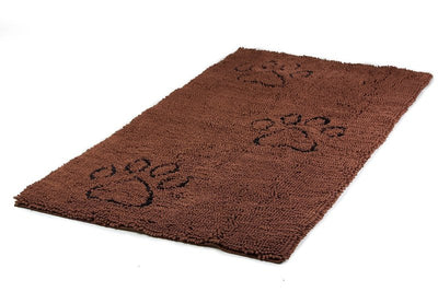 Dog Gone Smart Dirty Dog Microfiber Paw Doormat - Muddy Mats For Dogs - Super Absorbent Dog Mat Keeps Paws & Floors Clean - Machine Washable Pet Door Rugs with Non-Slip Backing | Runner Brown