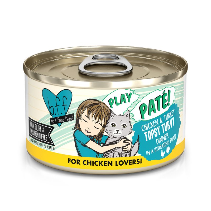 Best Feline Friend B.F.F. Play Chicken & Turkey Topsy Turvy Pate Recipe Canned Cat Food