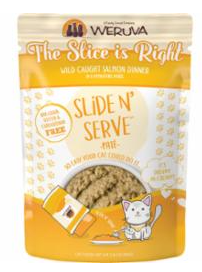 Weruva Cat Paté The Slice is Right Salmon Slide N' Serve Pouch Wet Cat Food, 2.8 oz