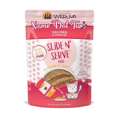 Weruva Cat Paté Name 'Dat Tuna Slide N' Serve Pouch Wet Cat Food, 2.8 oz