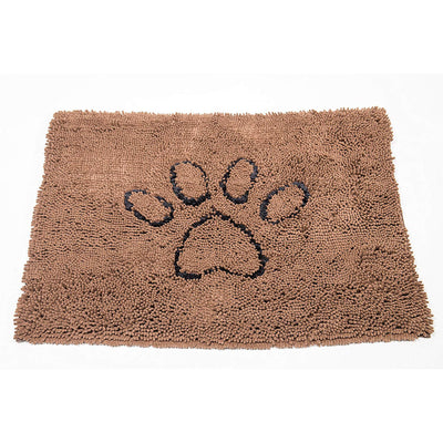 Dog Gone Smart Dirty Dog Microfiber Paw Doormat - Muddy Mats For Dogs - Super Absorbent Dog Mat Keeps Paws & Floors Clean - Machine Washable Pet Door Rugs with Non-Slip Backing | Large Brown