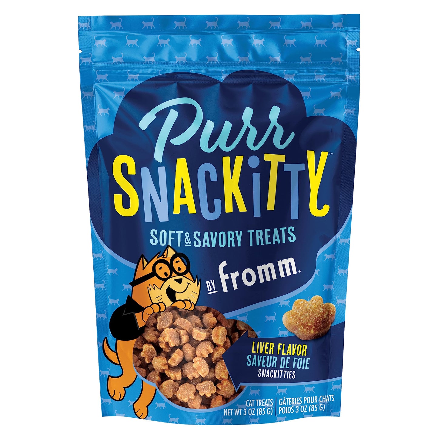 Fromm PurrSnackitty Liver Flavor Snackitties Treats - Premium Soft & Savory Cat Treats - 3 oz