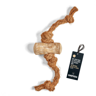 Canophera Dog CHEW Made of Coffee Wood and Coconut Rope - for All Breeds (Large)