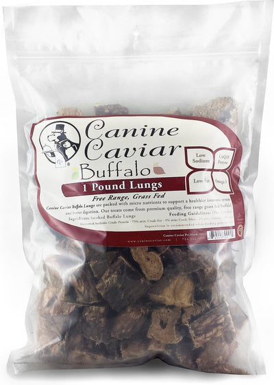 Canine Caviar Buffalo Lungs Dog Treats, 1 lb