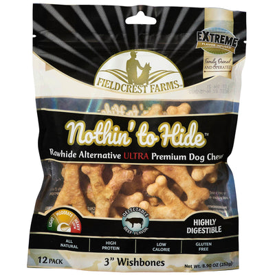 Fieldcrest Farms Nothin' to Hide Ultra Wishbones, Beef Flavor 3"