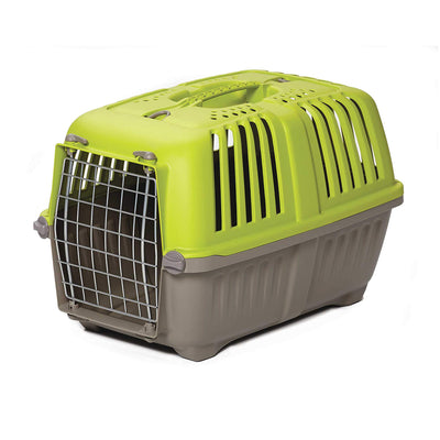 MidWest Homes for Pets Pet Carrier: Hard-Sided Dog Carrier, Cat Carrier, Small Animal Carrier in Green| Inside Dims 20.70L x 13.22W x 14.09H & Suitable for Tiny Dog Breeds