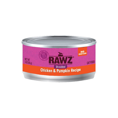 RAWZ, Shredded Chicken & Pumpkin Recipe Adult Canned Cat Food, 3 Ounce