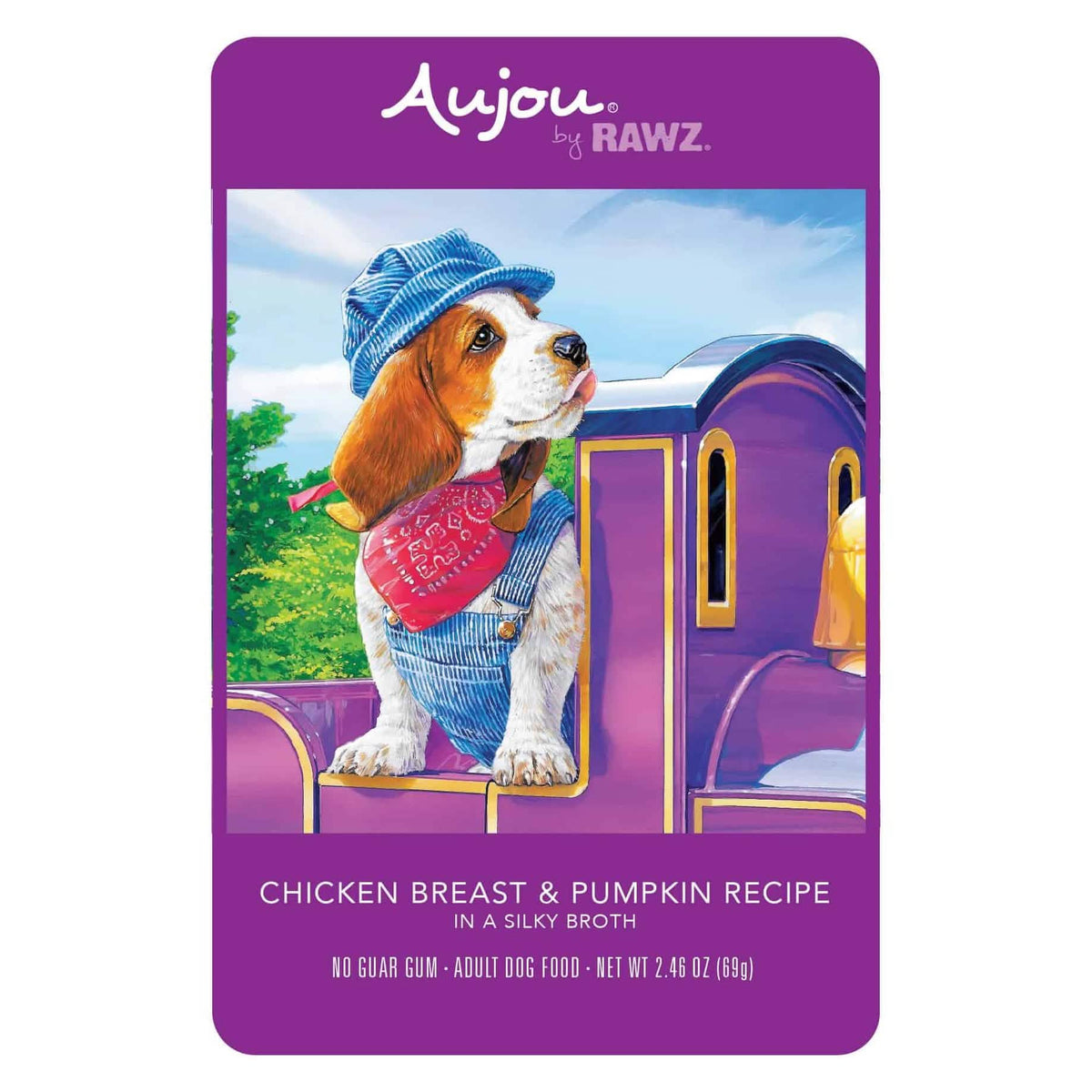 Aujou by RAWZ Chicken Breast & Pumpkin Recipe in a Silky Broth Adult Dog Food, 2.46 oz Pouch