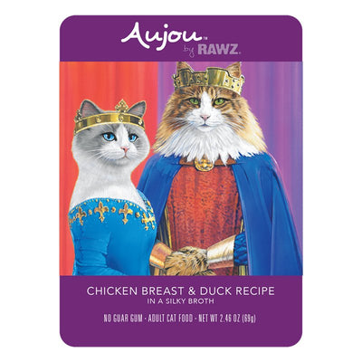 RAWZ, Aujou Chicken Breast & Duck Recipe Cat Food Pouch, 2.46 Ounce