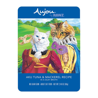 RAWZ, Aujou Aku Tuna & Mackerel Recipe Cat Food Pouch, 2.46 Ounce