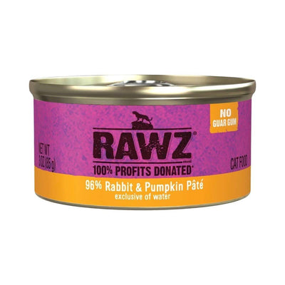 RAWZ 96% Rabbit & Pumpkin Pate Cat Food, 3 oz Can