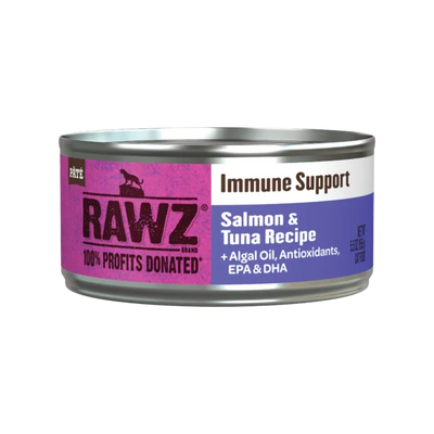 RAWZ Immune Support Salmon & Tuna Cat Food, 5.5 oz Can