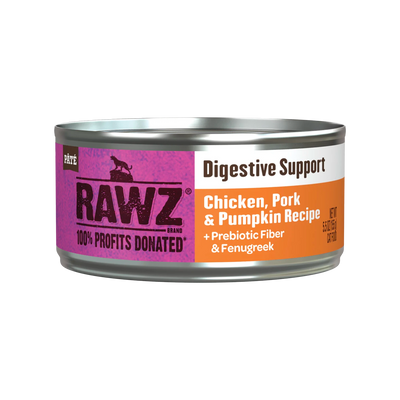 RAWZ Digestive Support Chicken, Pork & Pumpkin Cat Food, 5.5 oz Can