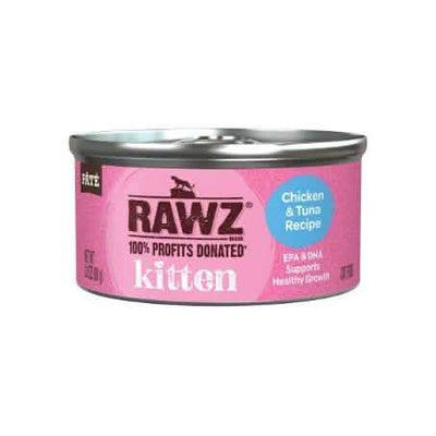 RAWZ Kitten Chicken & Tuna Cat Food, 2.8 oz Can
