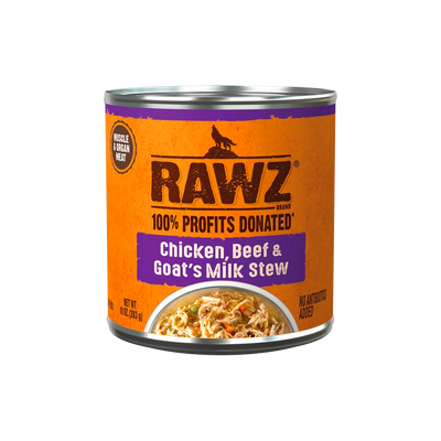 RAWZ Stew - Chicken, Beef & Goat's Milk Dog Food, 10 oz Can