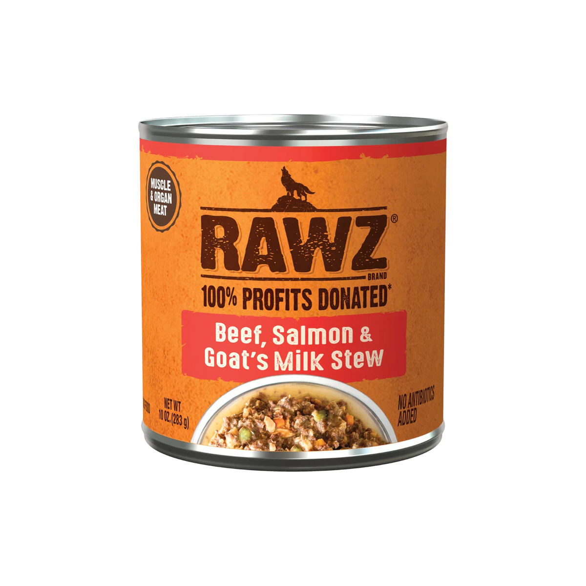 RAWZ Stew - Beef, Salmon & Goat's Milk Dog Food, 10 oz Can