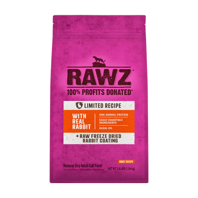 RAWZ Limited Recipe with Real Rabbit Dry Cat Food, 3.5 lb Bag